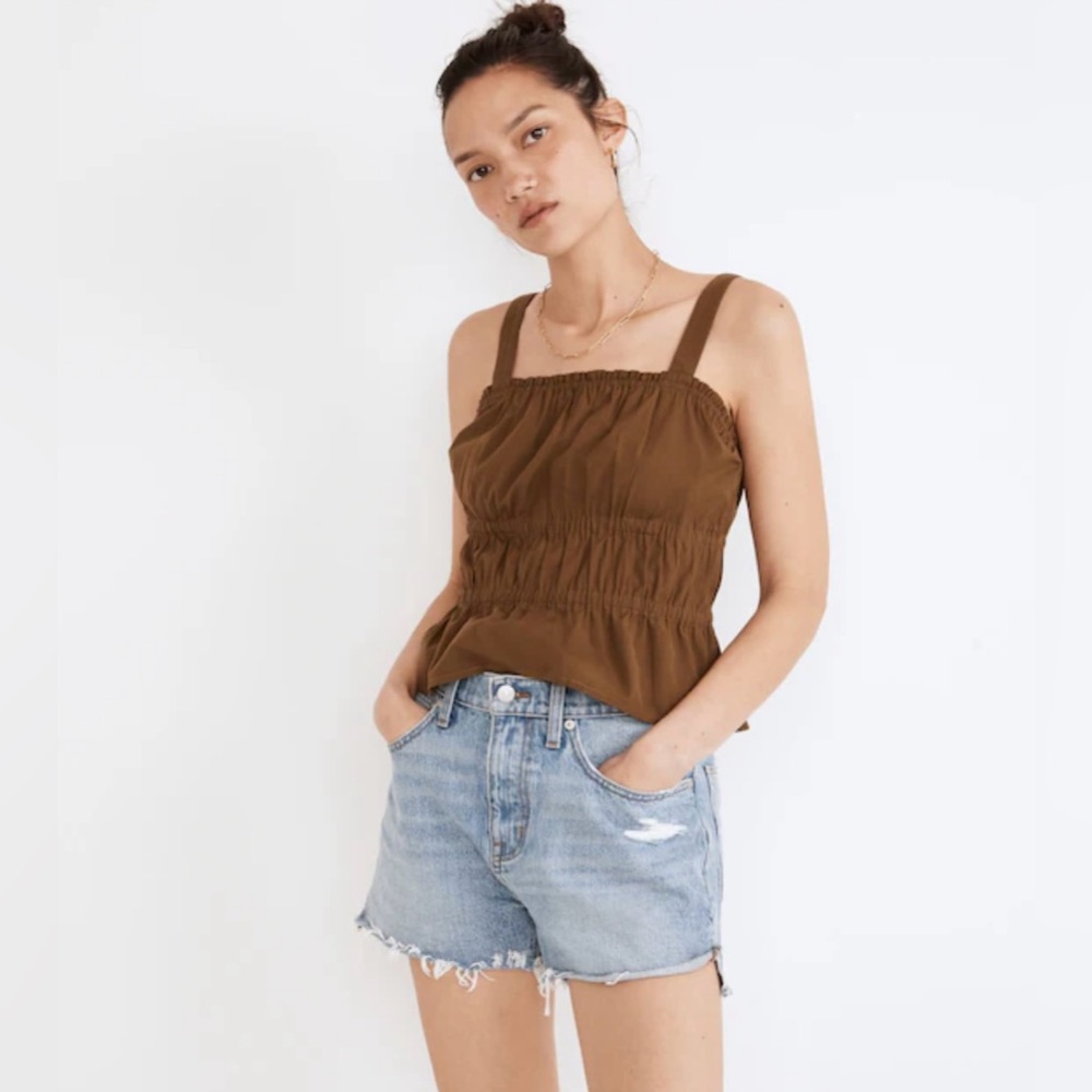Madewell Relaxed Denim Cutoff Shorts in‎ Madera Wash: Side-Slit Edition Size 26